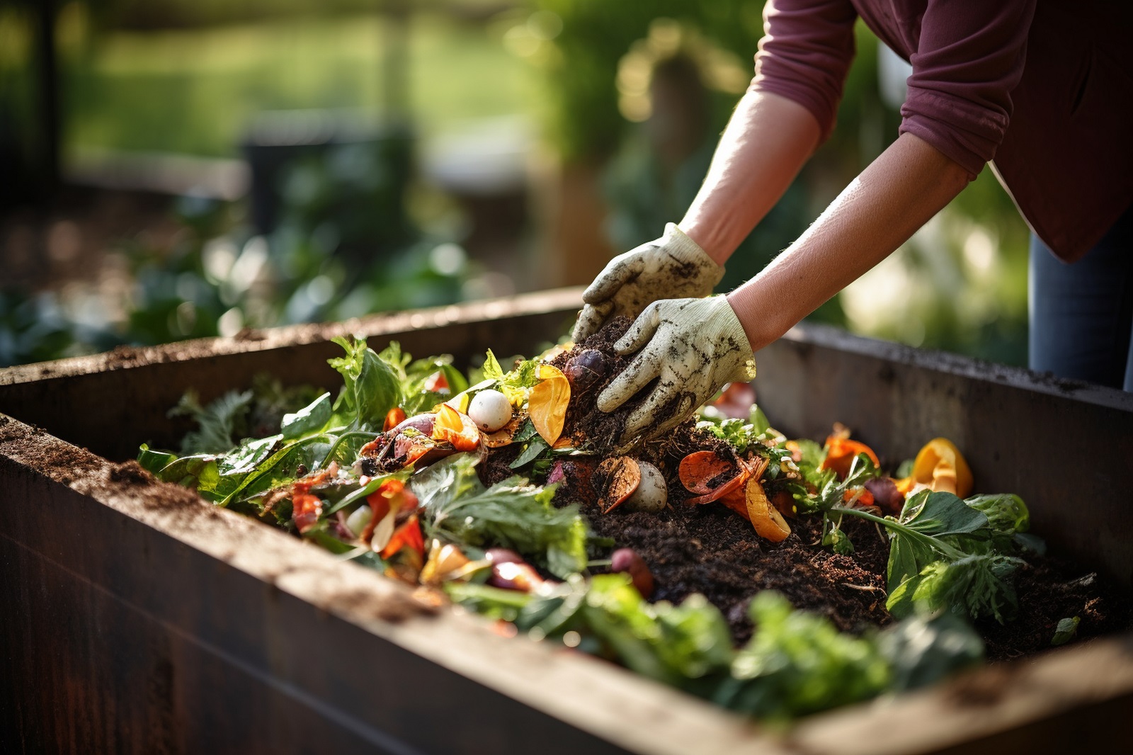 Déchets secs et humides pour fabriquer un bon compost maison. © Anastasia, Adobe Stock, Générée à l'aide de l'IA